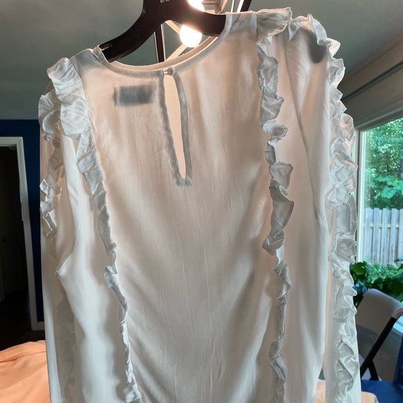 White ruffly top - Picture 6 of 12
